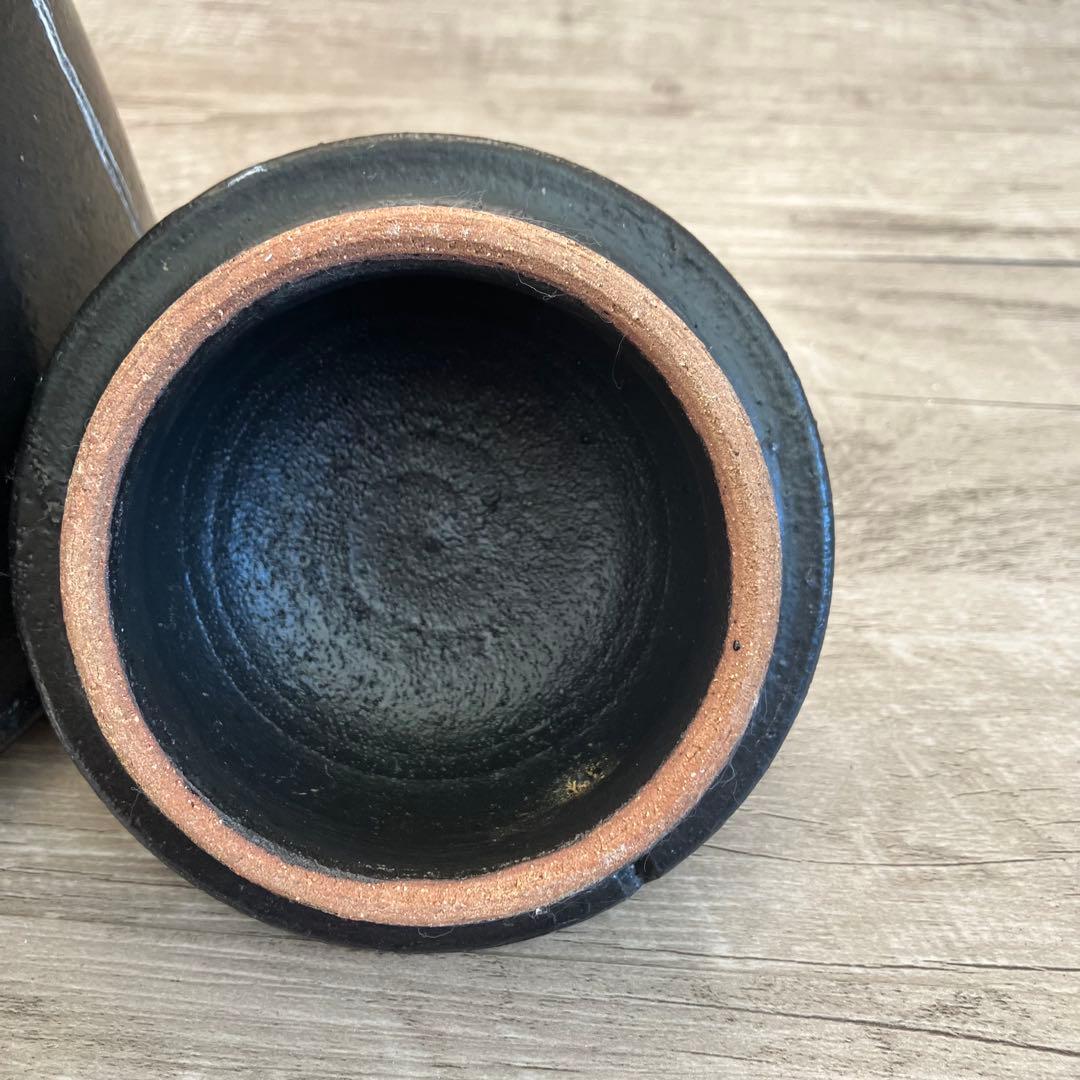 D-4 【アンティーク】鉄瓶 急須 鉄器 ブラック 持ち手木製 古道具 やかん