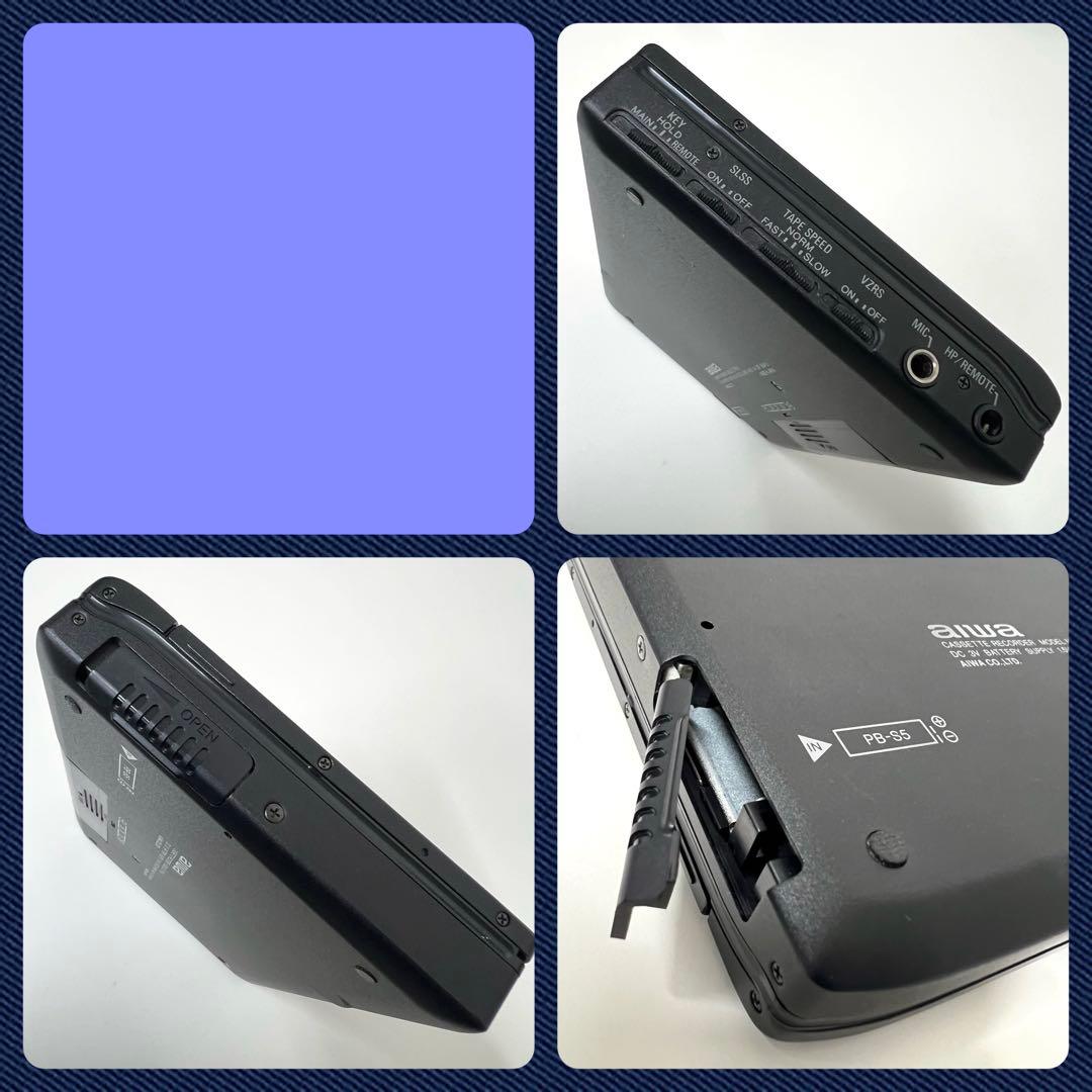 ② aiwa TP-80 VZRS カセットレコーダー 通電 ケース付 ジャンク