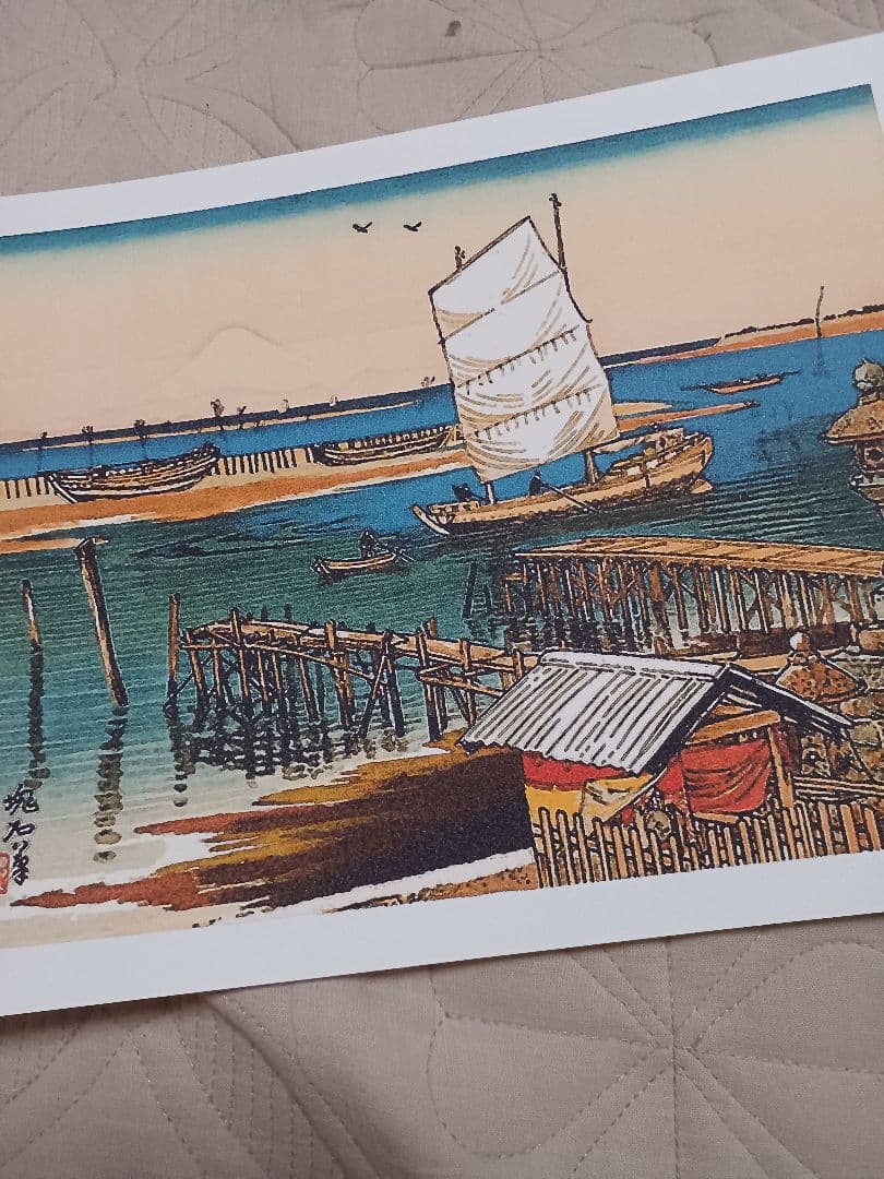 古画で巡る千葉の旅　第1編　工芸　版画　　厚手和紙A4サイズ8葉