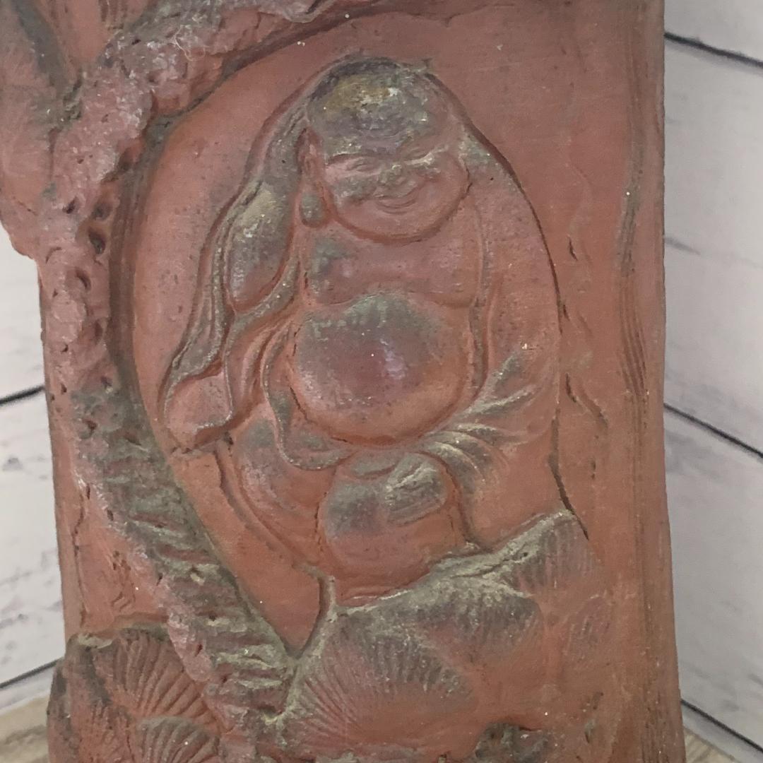 備前焼　花入　布袋　松　時代物　高さ約29㎝