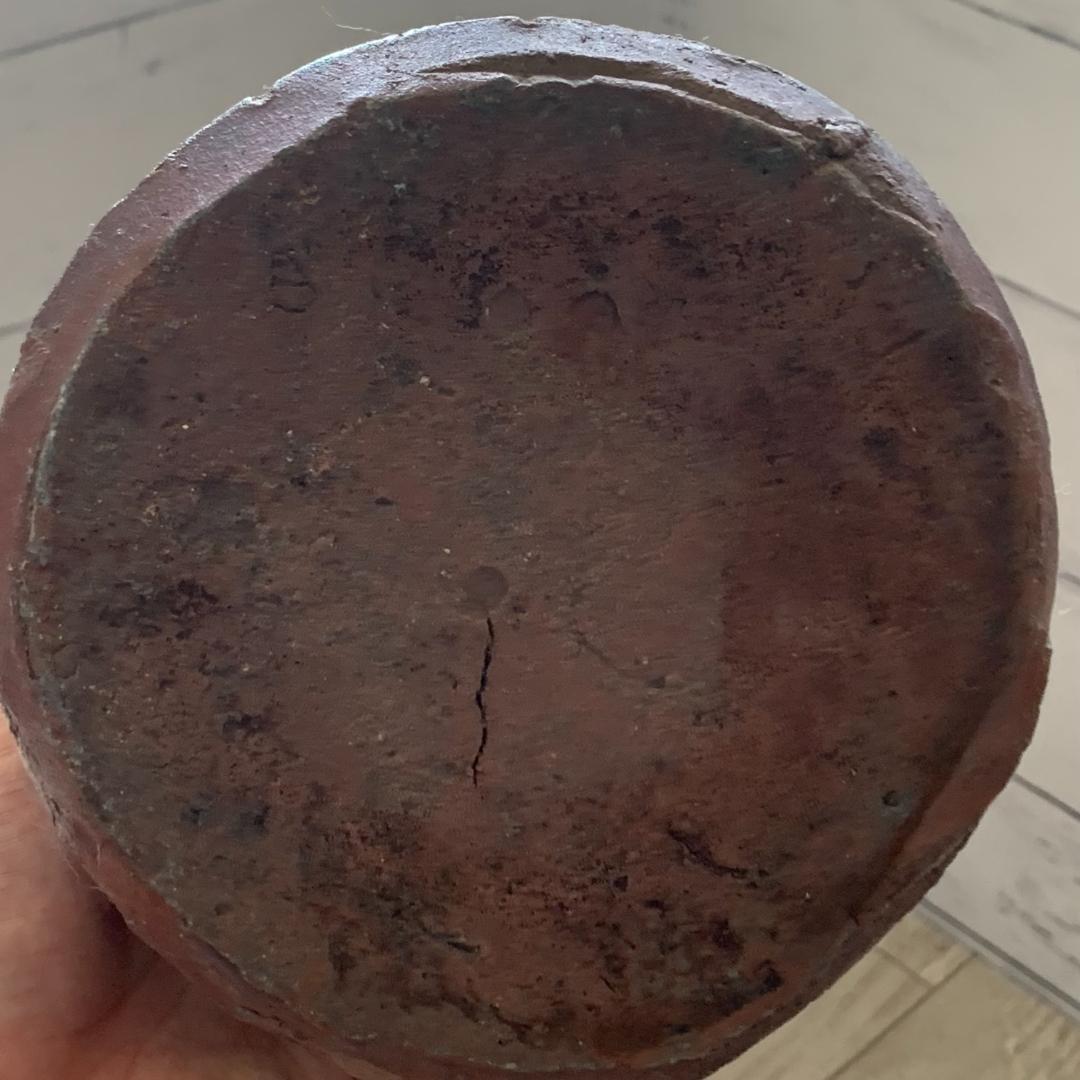 備前焼　花入　布袋　松　時代物　高さ約29㎝