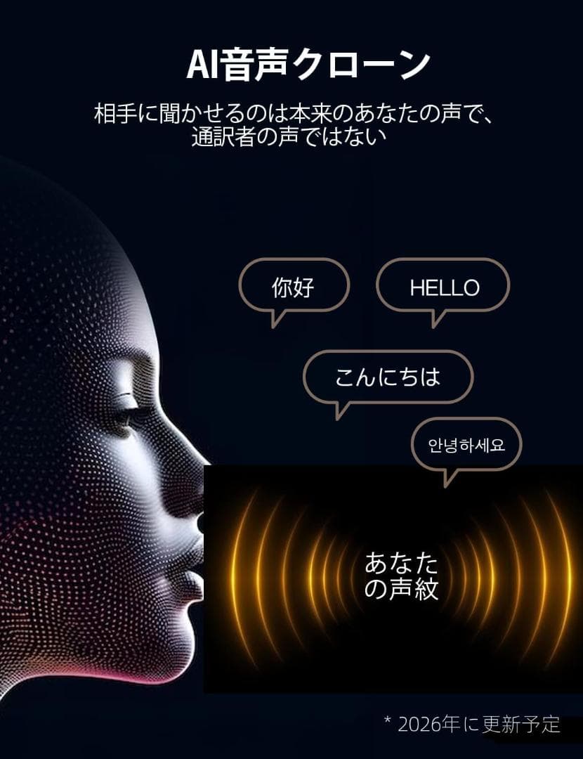 新品⭐️Timekettle W4 シックなシャンパンゴールド AI翻訳イヤホン