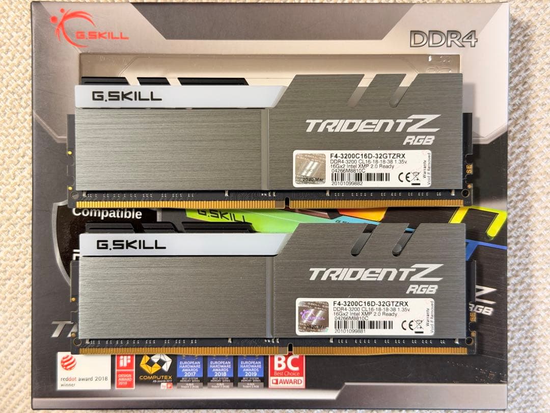 永久保証F4-3200C16D-32GTZRX 16GB × 2 G.SKILL