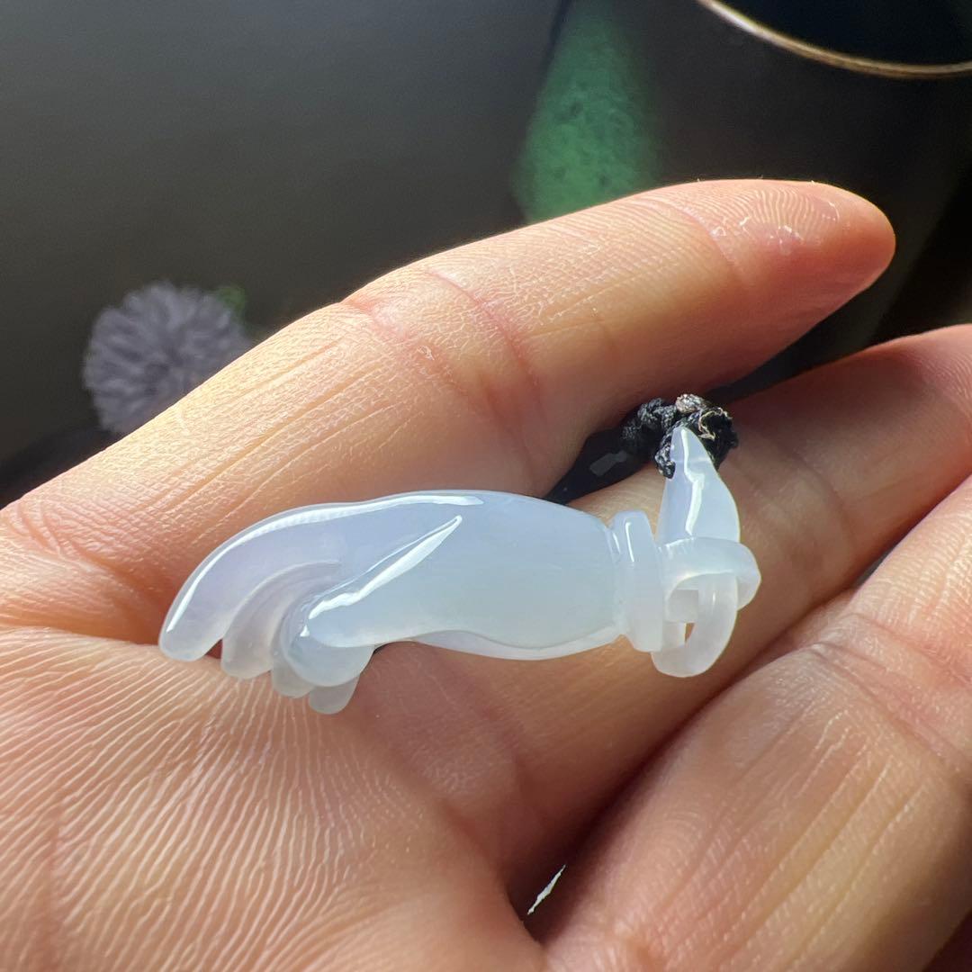 本翡翠、氷種、花柄レア、精工護主ネックレス