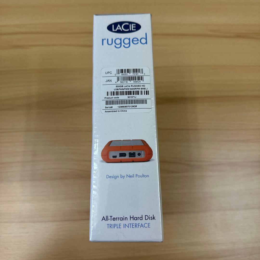 LACIE rugged 500GB 外付けハードディスク