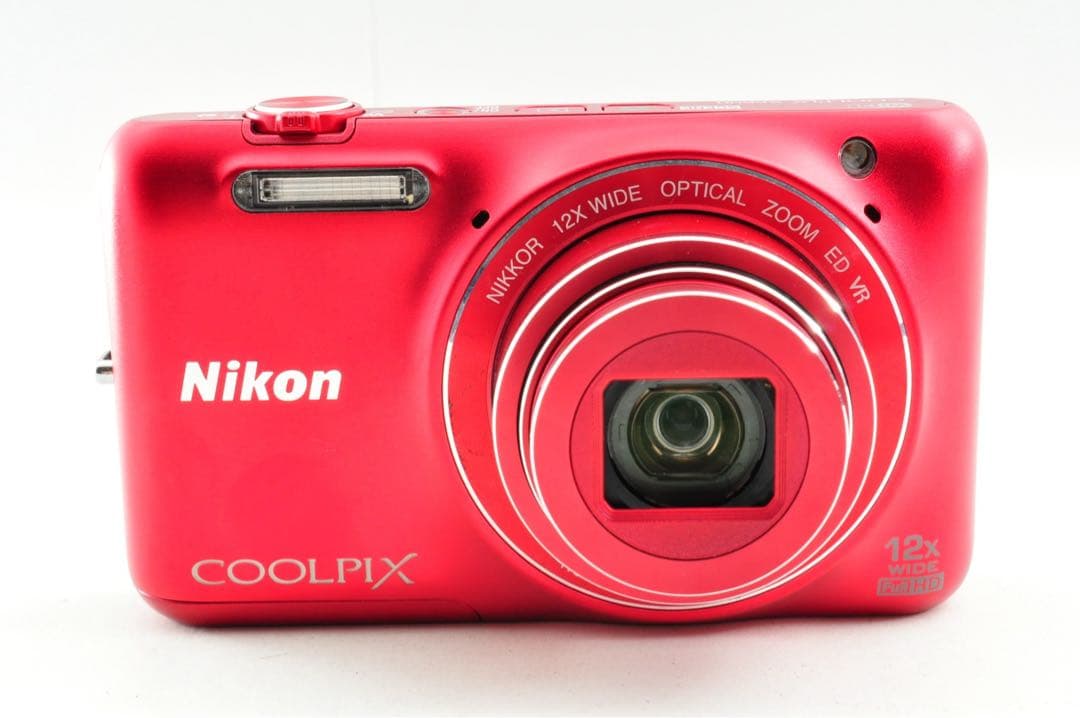 美品　Nikon COOLPIX S6600 レッド　コンデジ デジカメ カメラ