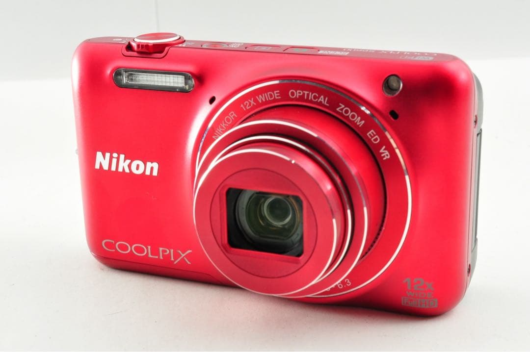 美品　Nikon COOLPIX S6600 レッド　コンデジ デジカメ カメラ