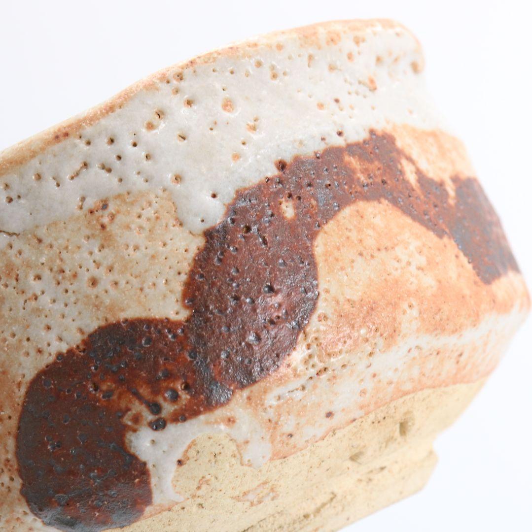 人間国宝 荒川豊蔵作 志野茶碗 茶道具 共箱　M964　GK1