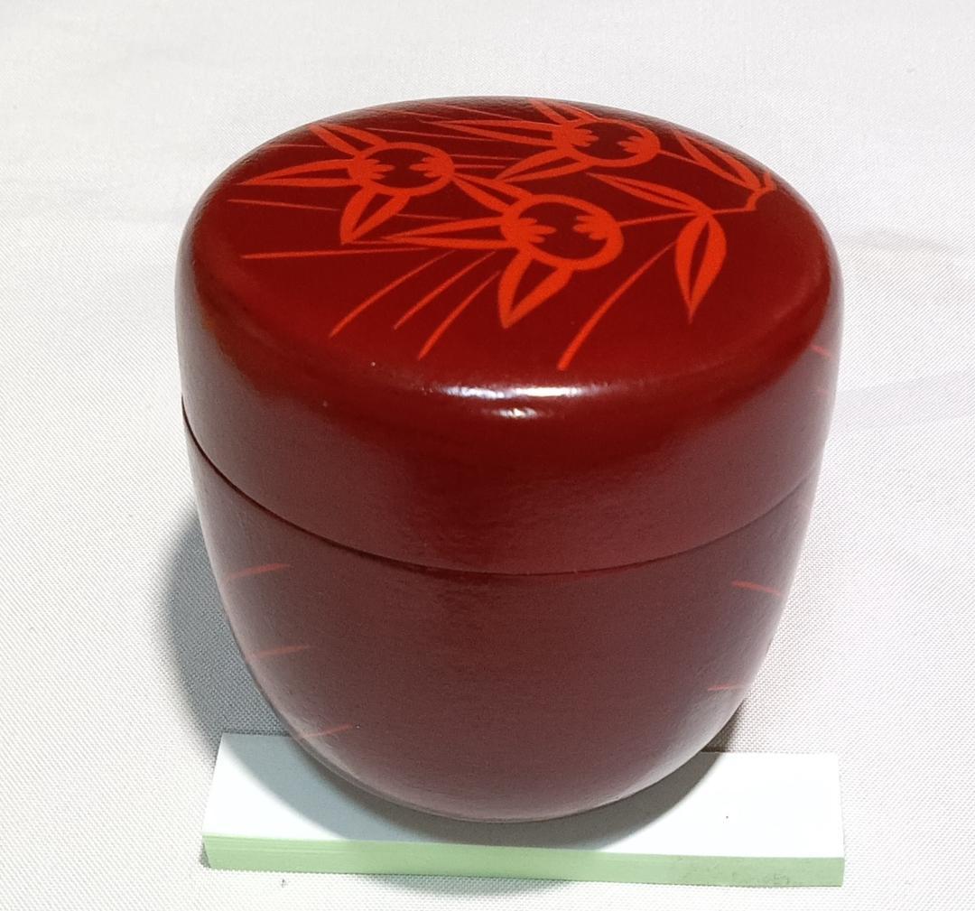 茶道具　乾漆造棗　蒔絵師友斎作　宗全好写　吉野絵大棗　美品！！