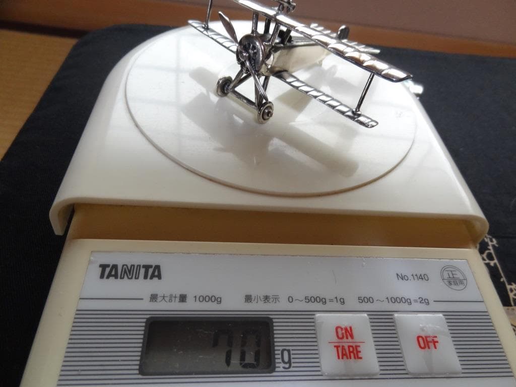 イタリア製 メデューサオロ 925シルバー製 AER MACCHI 複葉機