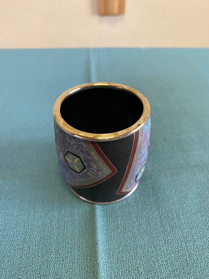 茶道具/蓋置 泥釉七宝『亀甲文 いにしえ』 上沼緋佐子 工芸品