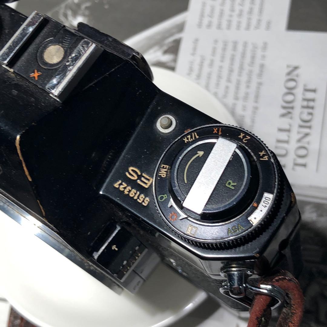 レア色ブラウン色ケース　茶色　PENTAX ES フィルムカメラ　BLACK 黒