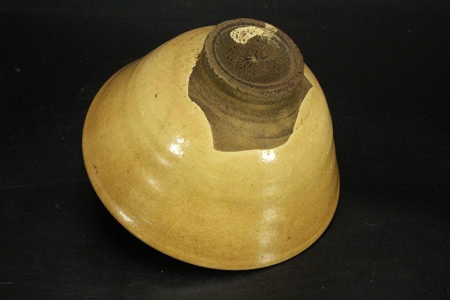 茶道具 李朝 柿の蔕茶碗 時代物 古美術(ZE807)
