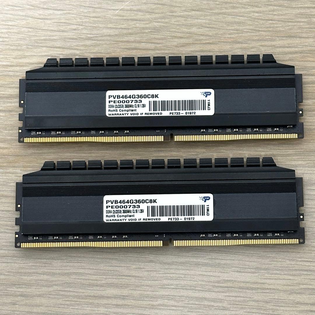 64GB✨ PATRIOT Viper DDR4 3600MHz メモリ