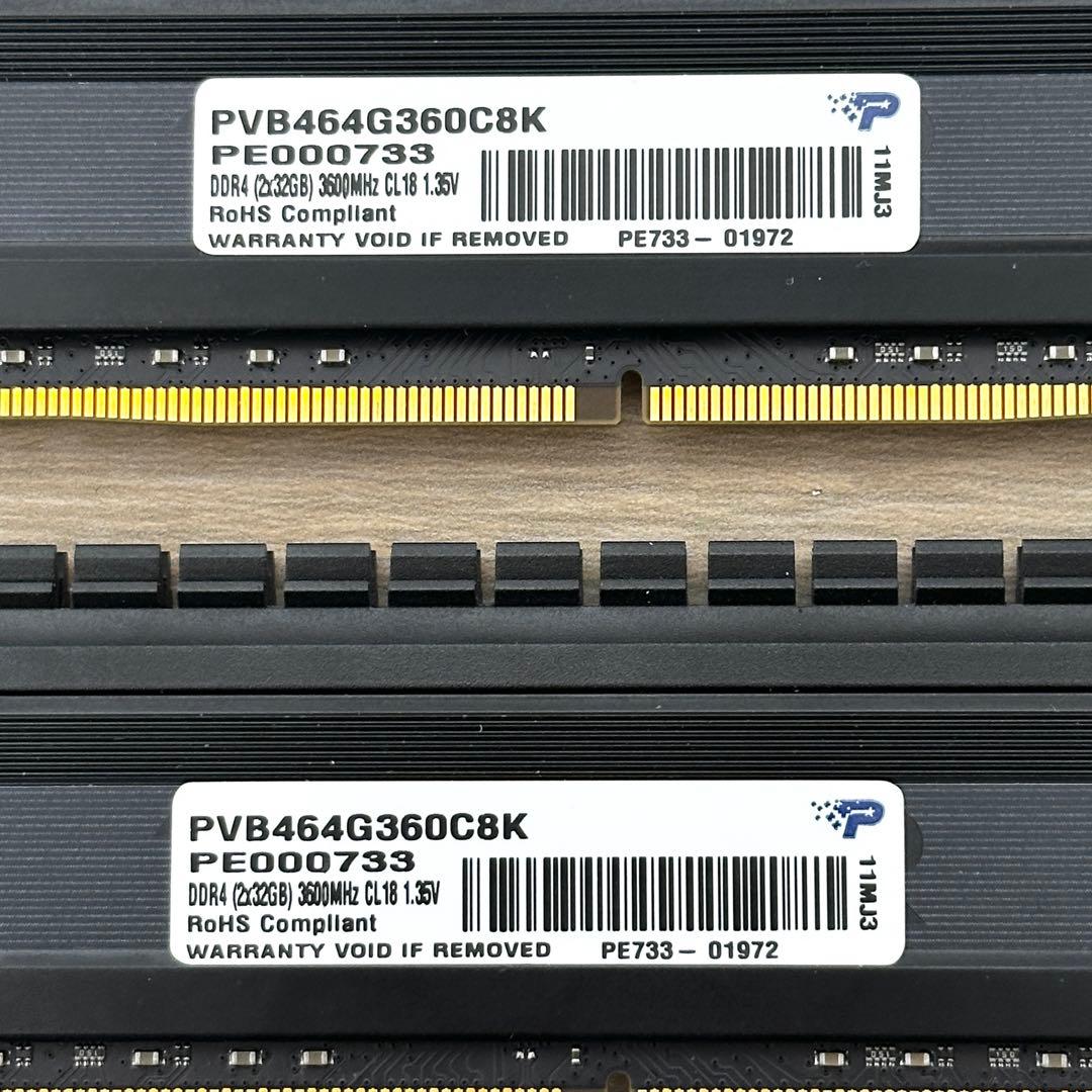 64GB✨ PATRIOT Viper DDR4 3600MHz メモリ