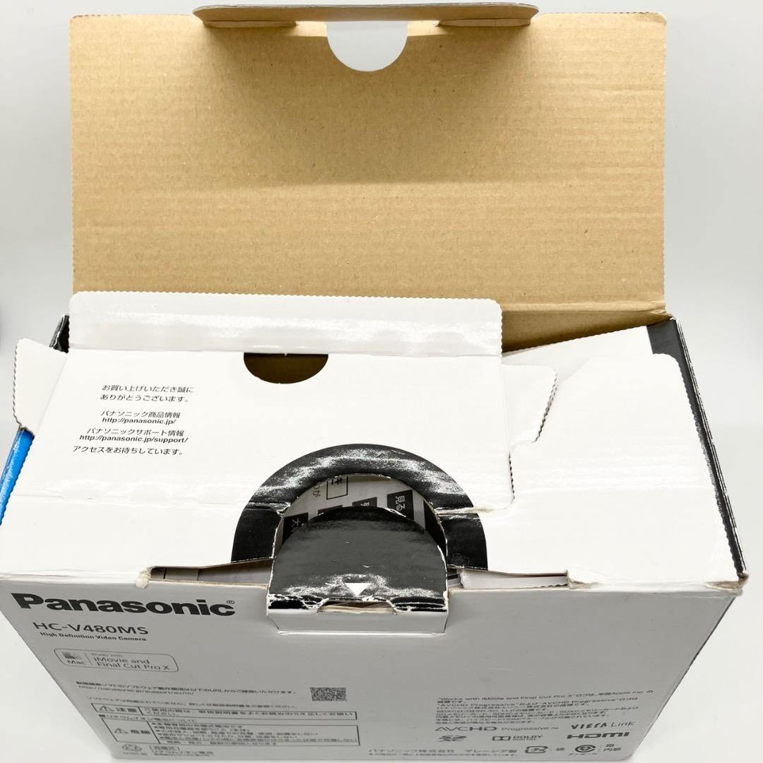 美品✨パナソニック HC-V480MS ホワイト ビデオカメラレコーダー 中古