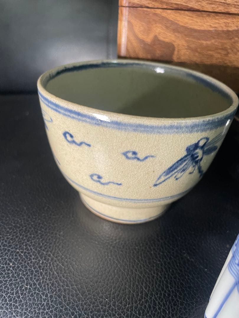 桑製 茶箱 茶道具セット　在銘　京焼　平安春峰　茶道具