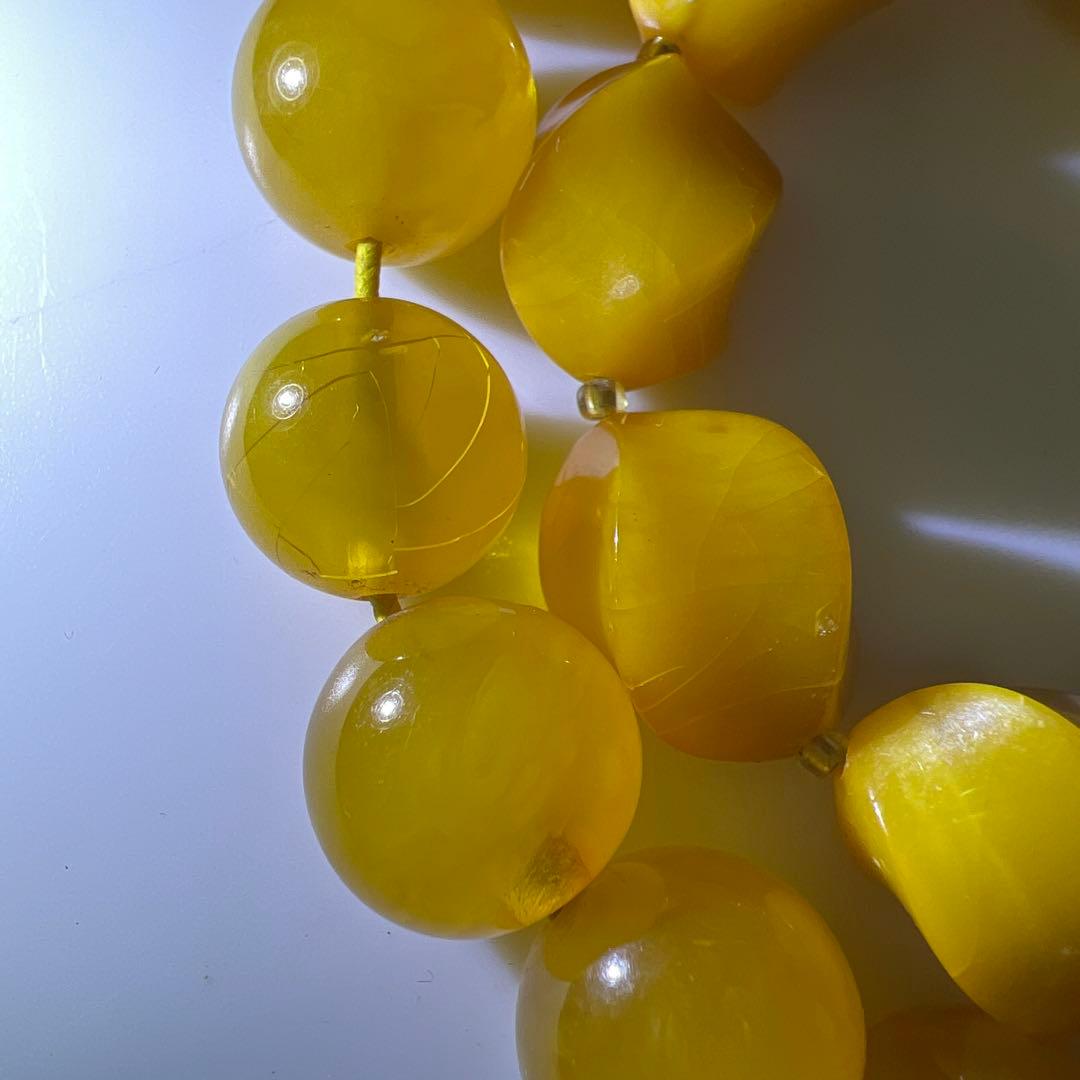 本蝋琥珀　大玉バングル2本　30g 東Y8-0305☆2Fトヒコ
