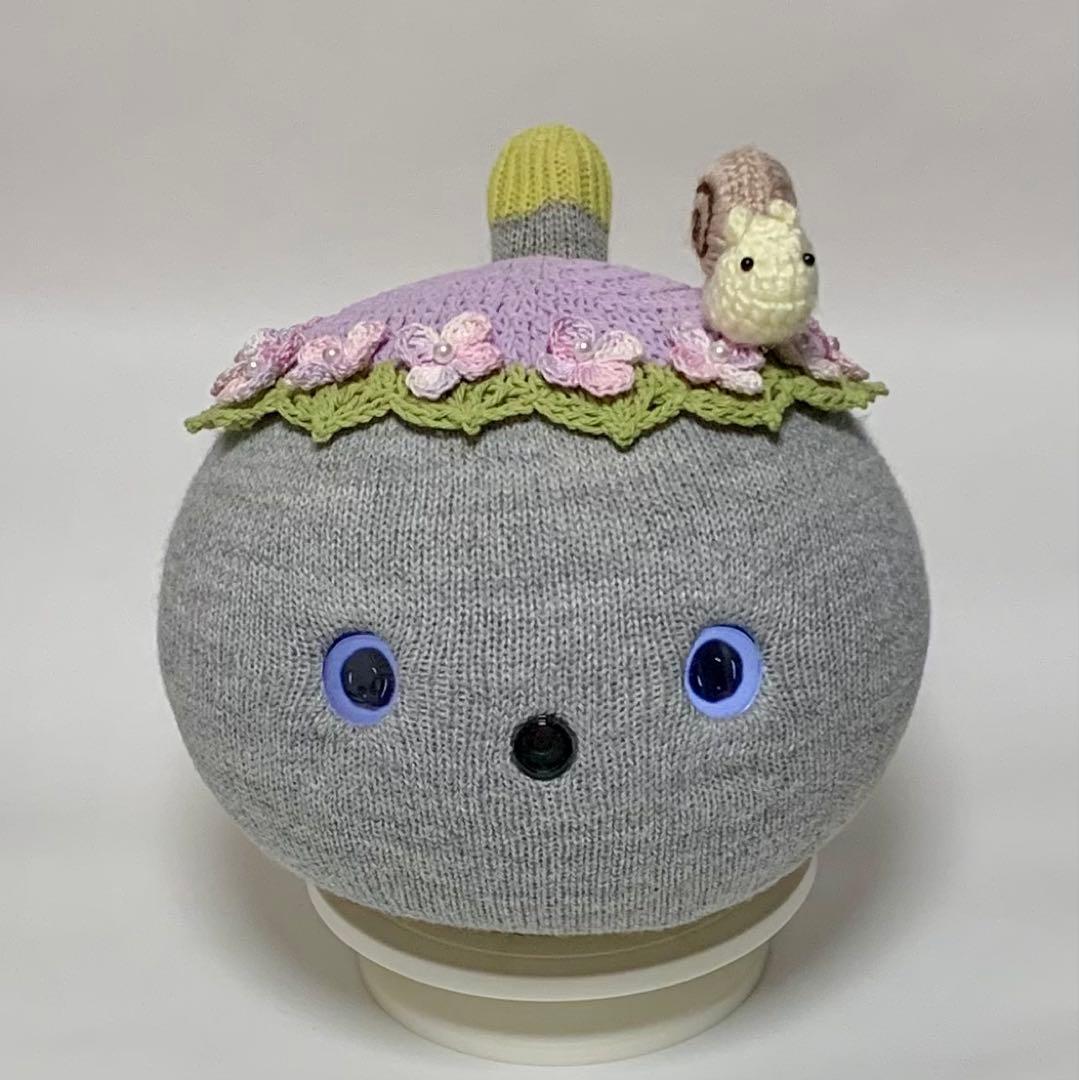 かばんだハリネズミ（グレー）あじさい（紫）たれ耳うさぎのボンネット（茶）