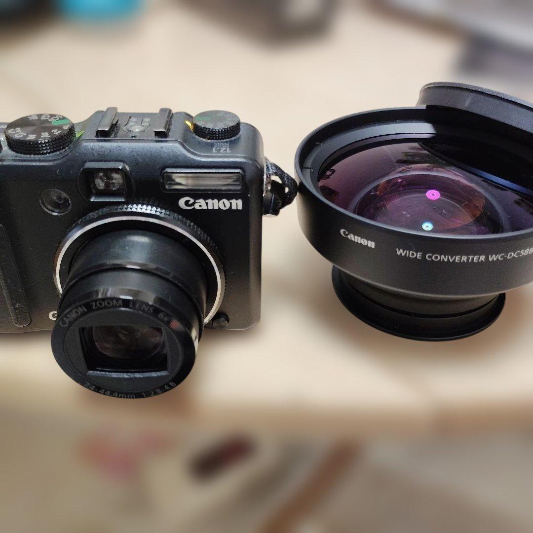 中古品 Canon PowerShot G9 コンデジ ワイドコンバーター付