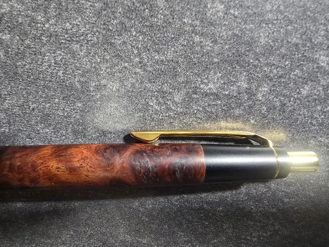 野原工芸 新型シャーペン 特上花梨瘤杢