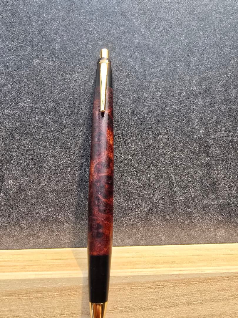 野原工芸 新型シャーペン 特上花梨瘤杢