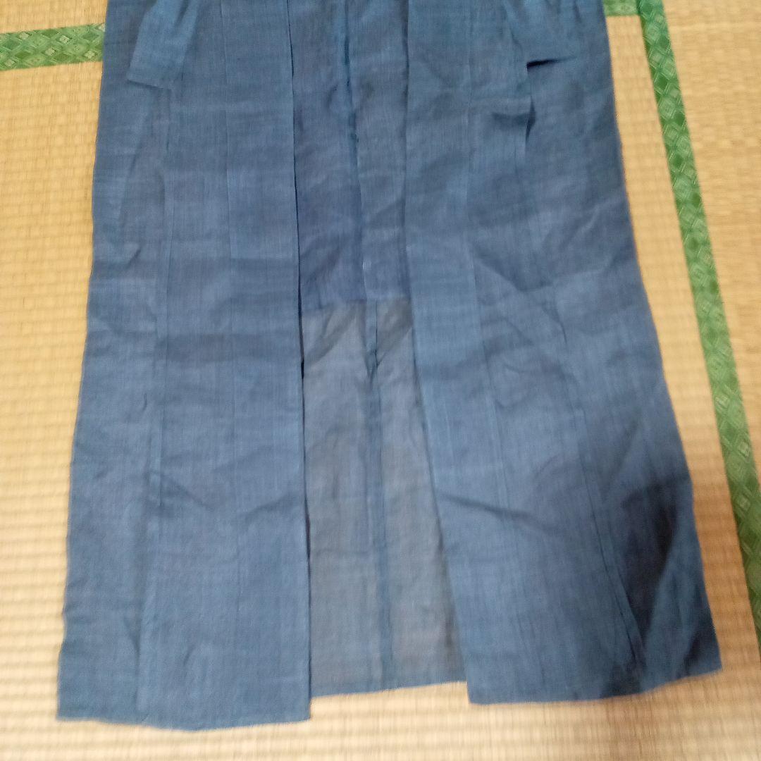 藍染め　赤穂浅野家家紋付　野良着　古着　古布　レトロポップ　ボロ藍染め