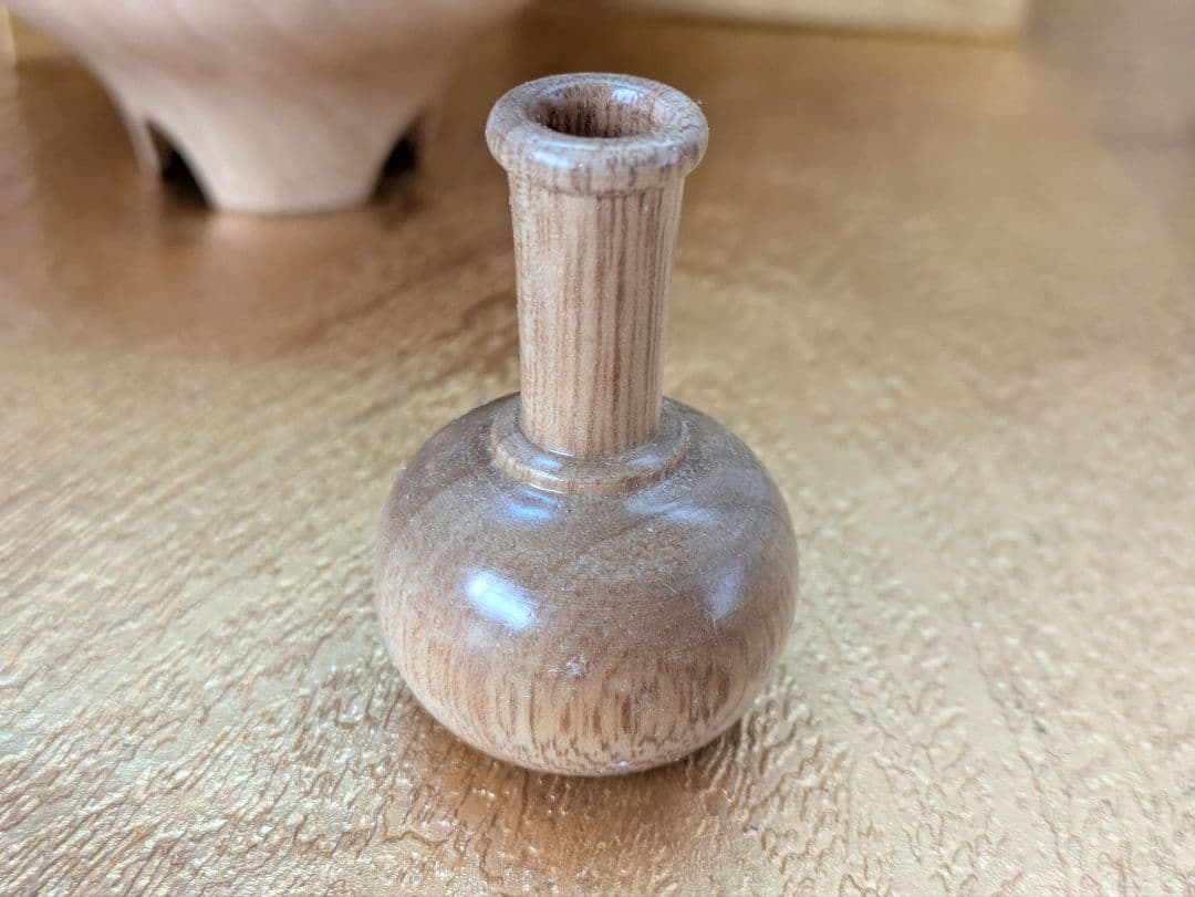 お値下げ✿木製ミニ茶道具茶釜セット✿静岡工芸挽物✿未使用箱付