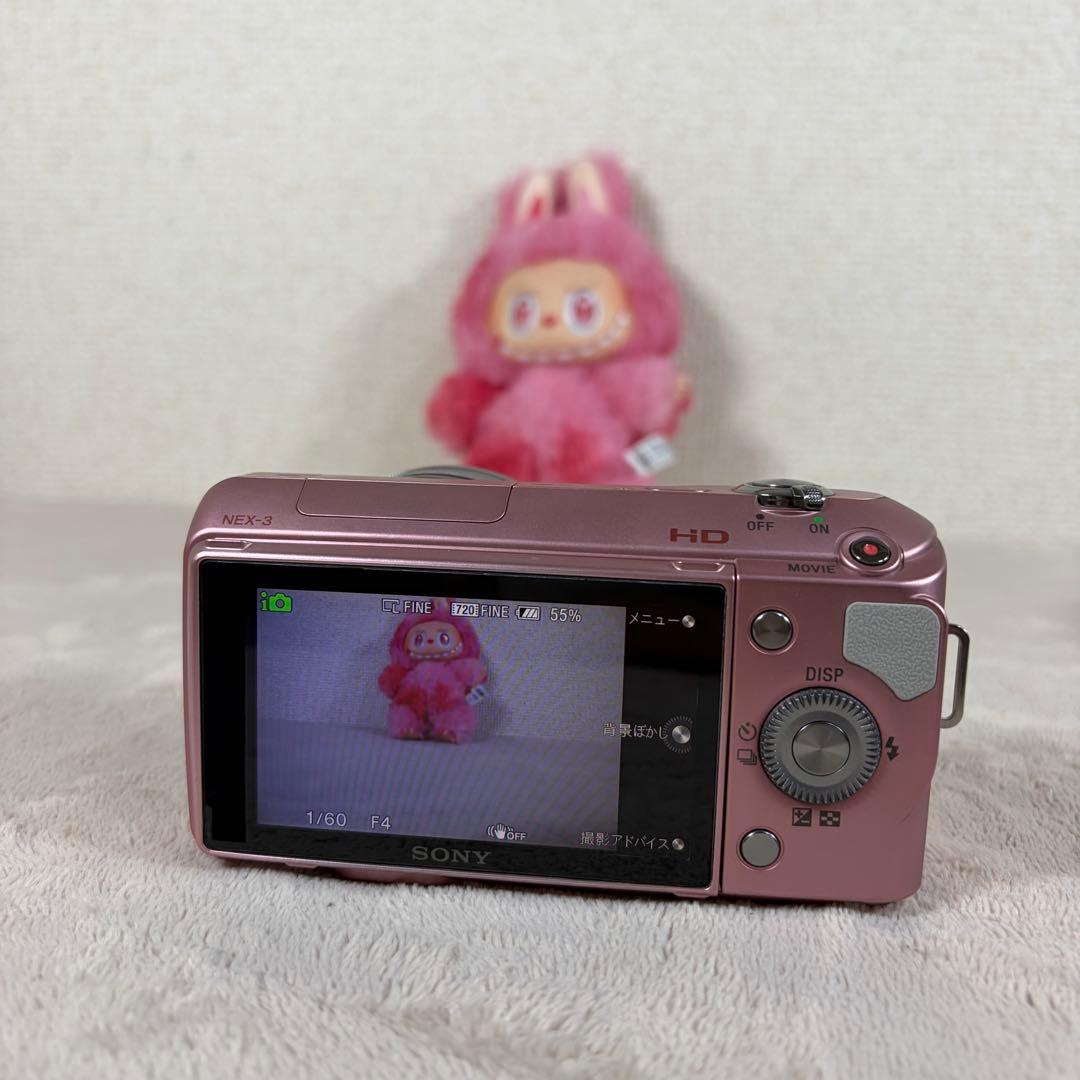 【箱付き美品】SONY NEX-3D ダブルレンズキット　ローズピンク