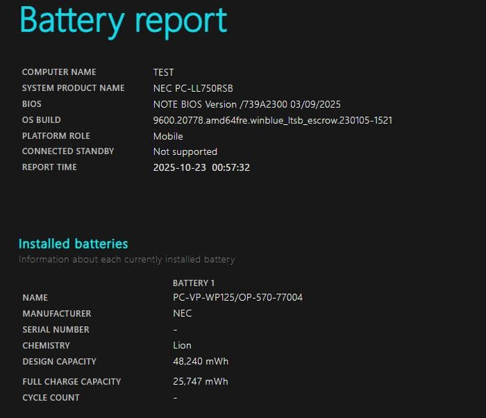 NEC PC-LL750 RSB 15.6インチノートPC 第4世代 i7