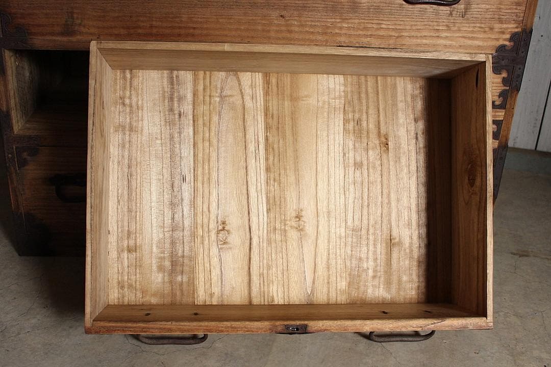 丸金具　庄内箪笥　引き出し6杯　タンス　収納　古家具　古民家　時代家具