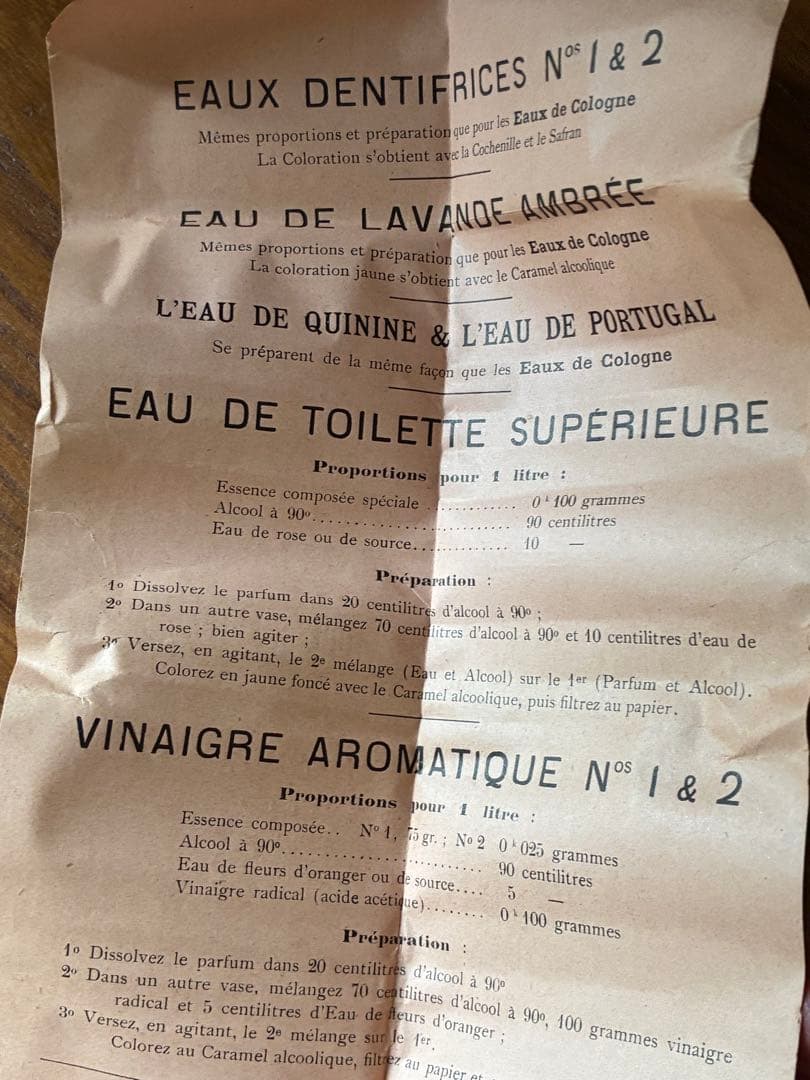 フランス　アンティーク　香水　パフューム　ボトル　香水瓶　100年　未使用　レア
