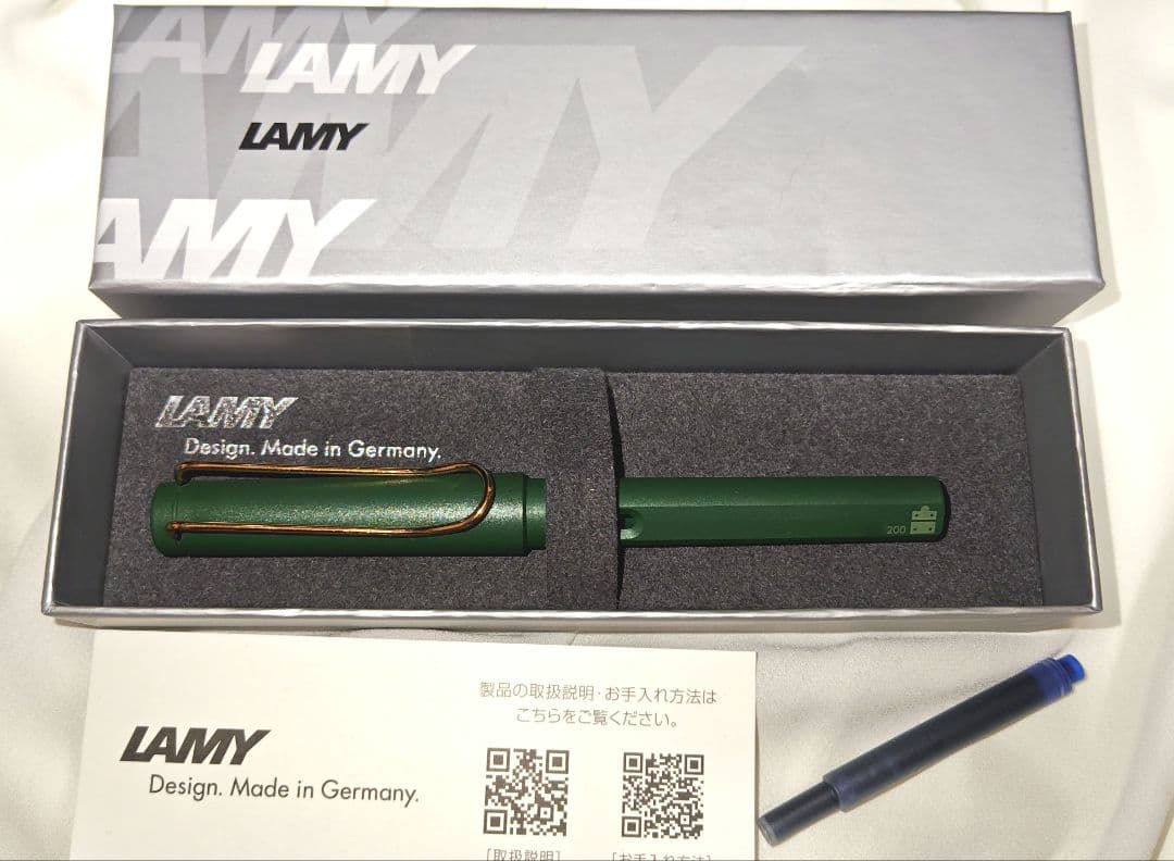 趣味文20周年記念 LAMY 万年筆 サファリ フィールドグリーン 14K 細字