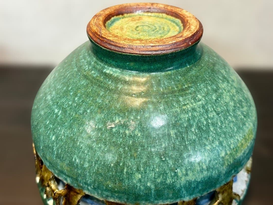 新品　透し彫り　盛鉢　新緑　みなと焼　秋田　プレゼント　母の日　海外へのお土産