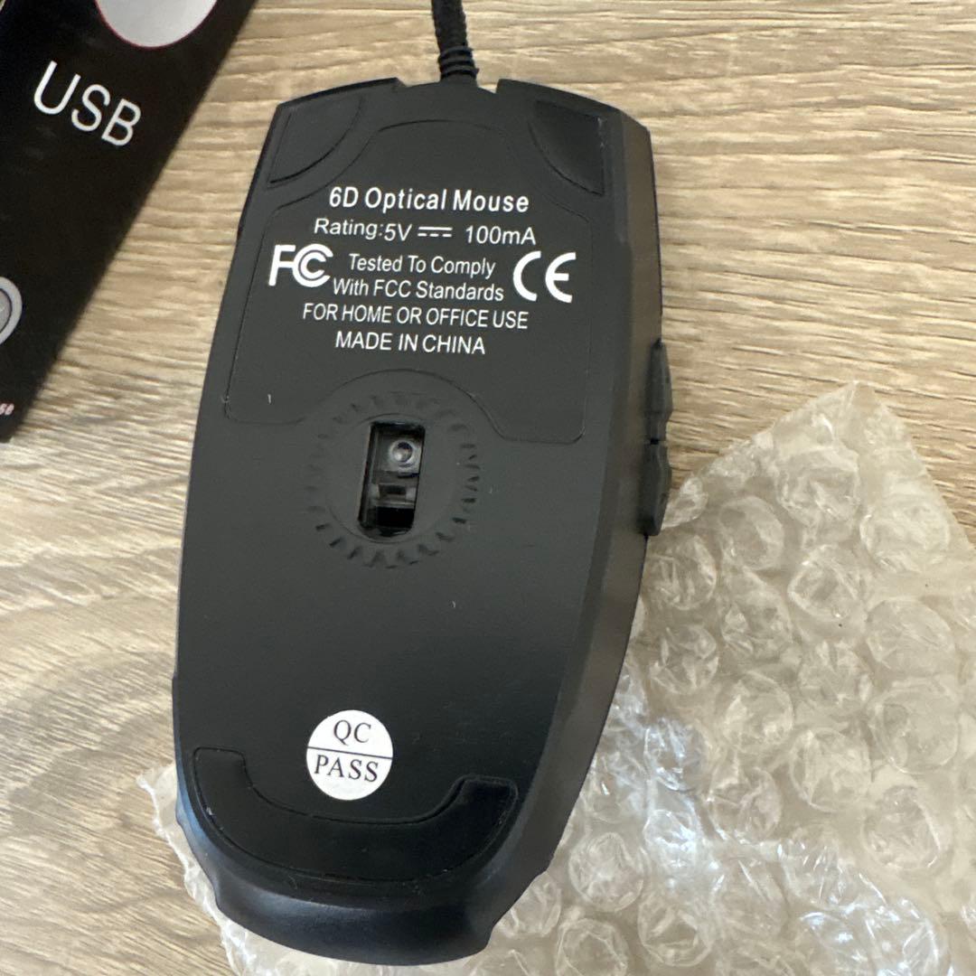 【未使用】アイアンマン USB 有線 ゲーミングマウス ブラック