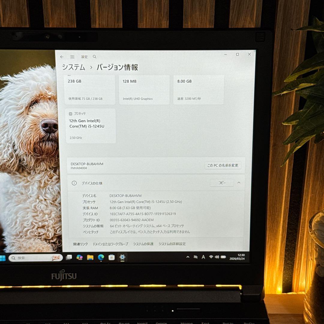 新型2022年式‼️LIFEBOOK A5512☘第12世代☘人気ノートパソコン