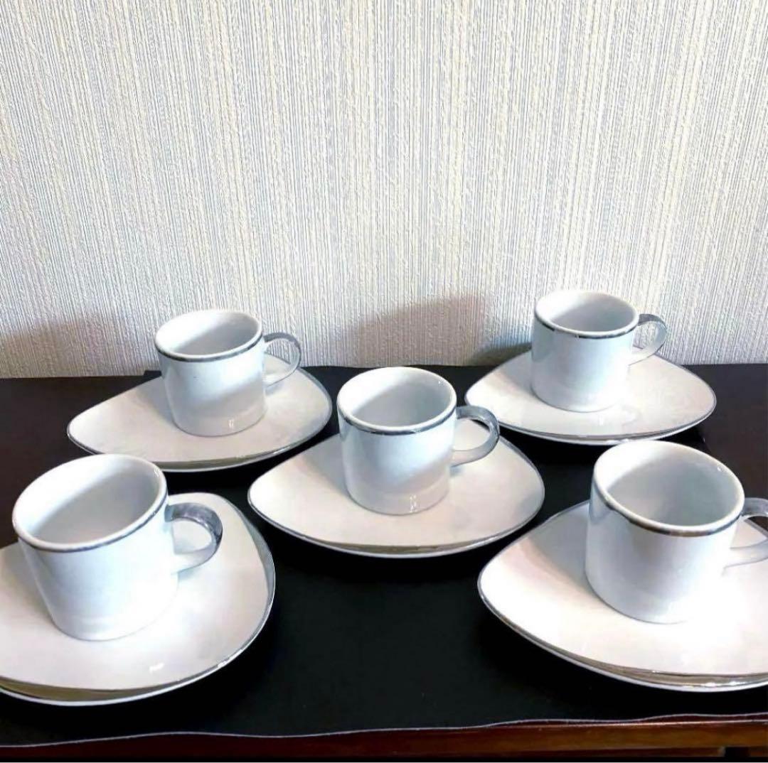 1960年代レトロヴィンテージコーヒーカップソーサーセット5個オシャレインテリア