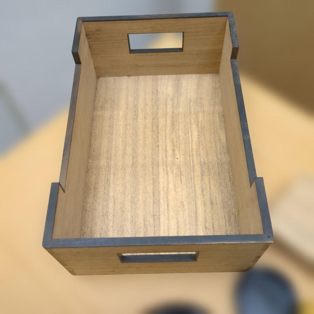 骨董　煙草盆　松葉　松ぼっくり　桐　茶道具　喫煙盆　木製