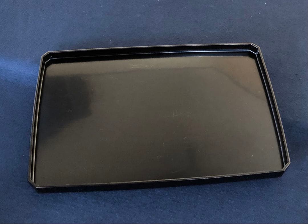 《R》懐石 黒塗 脇取膳10客 長膳 木製漆器 木箱　260323A4