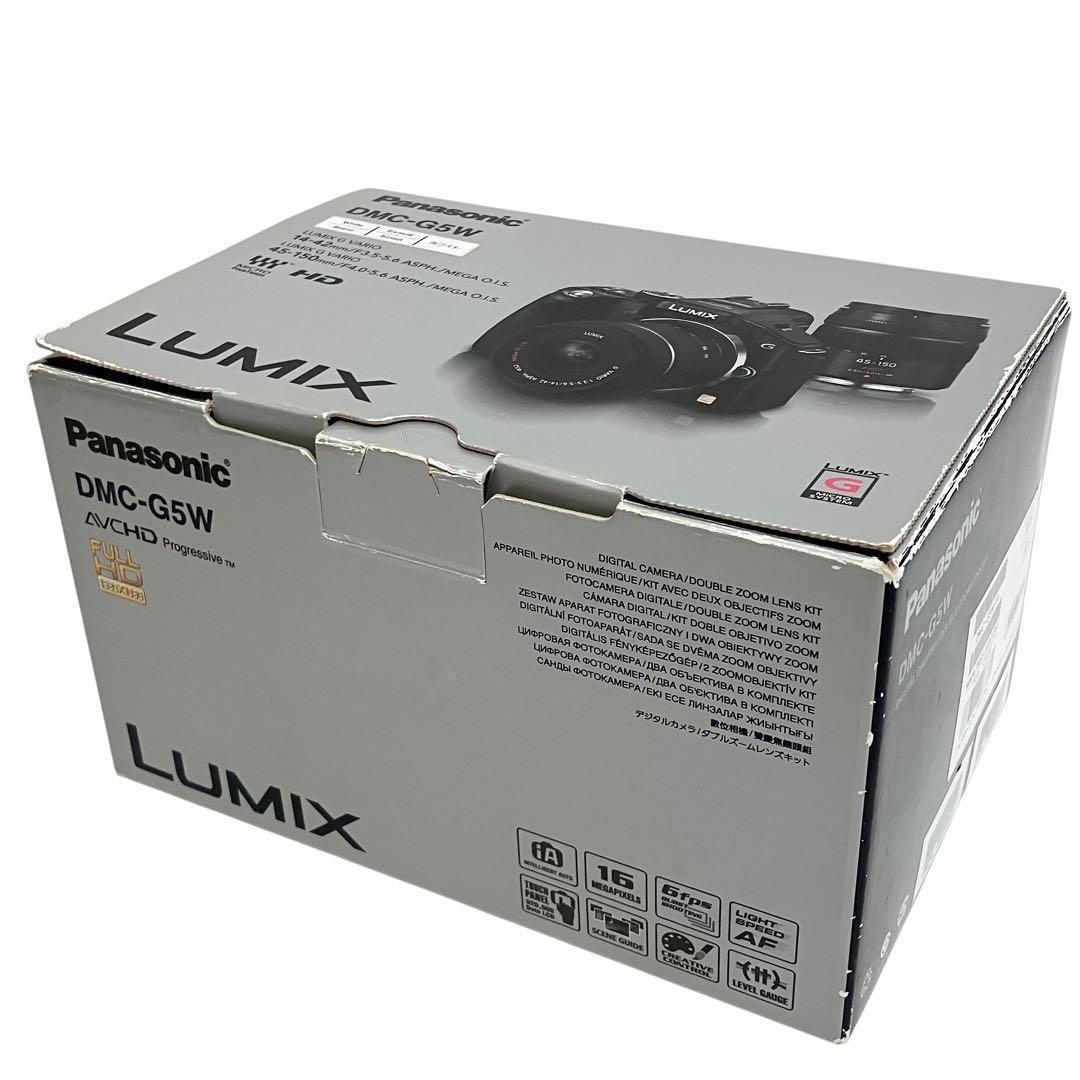【美品】パナソニック DMC-G5W-W ダブルズームレンズキット