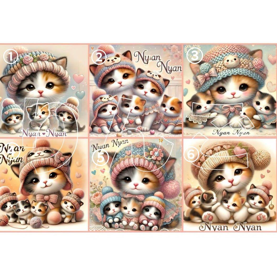 ハンドメイド　オーダー受付ページ　♡仲良しニャンコ　パネル♡