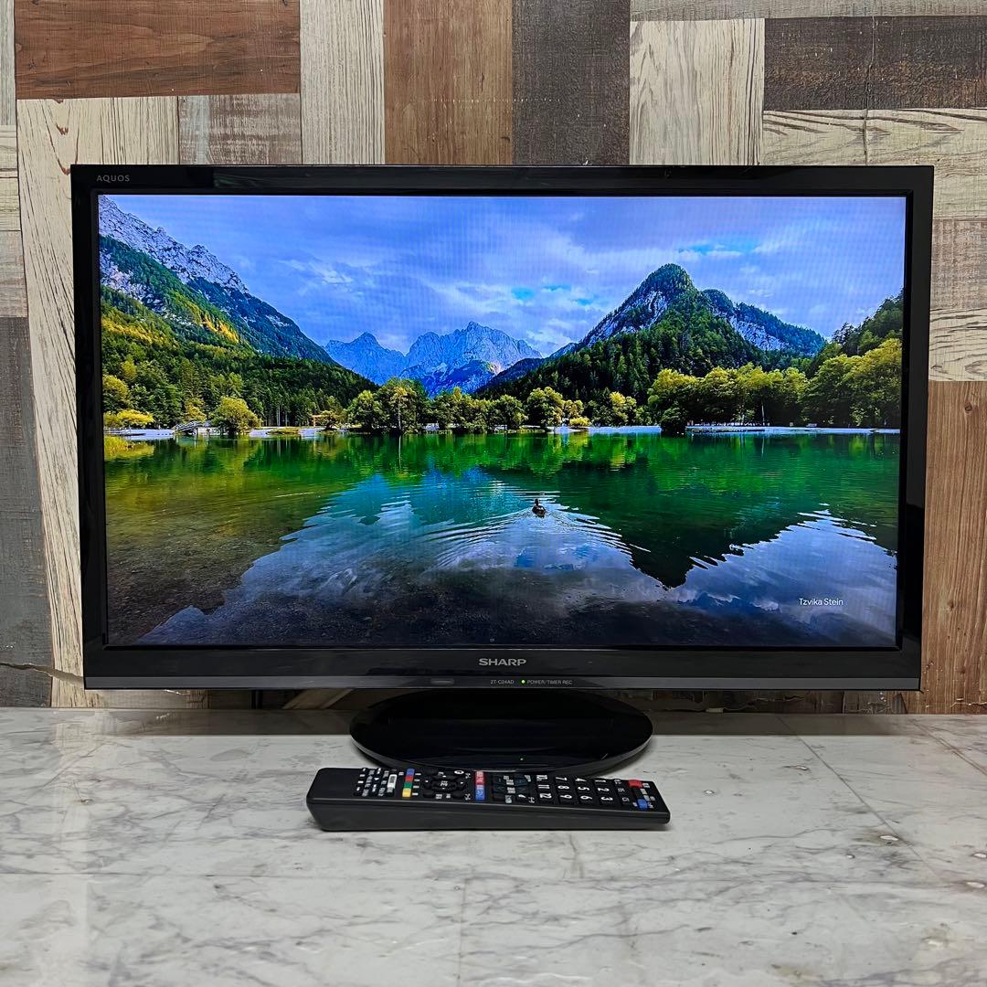 即日受渡❣️全国送料込シャープ24型テレビ裏番組録画可Wチューナー新品リモコン付