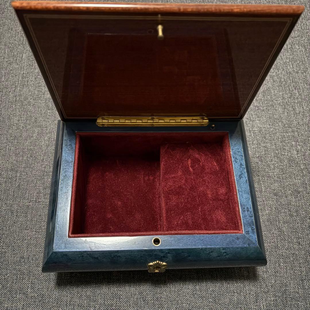 オルゴール　REUGE　　イタリア製　宝石箱　昭和レトロ　ジュエリーボックス