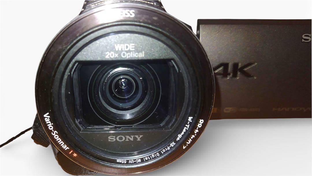 【SONY FDR-AX45】4K ビデオカメラ ZEISSレンズ★バッテリー付