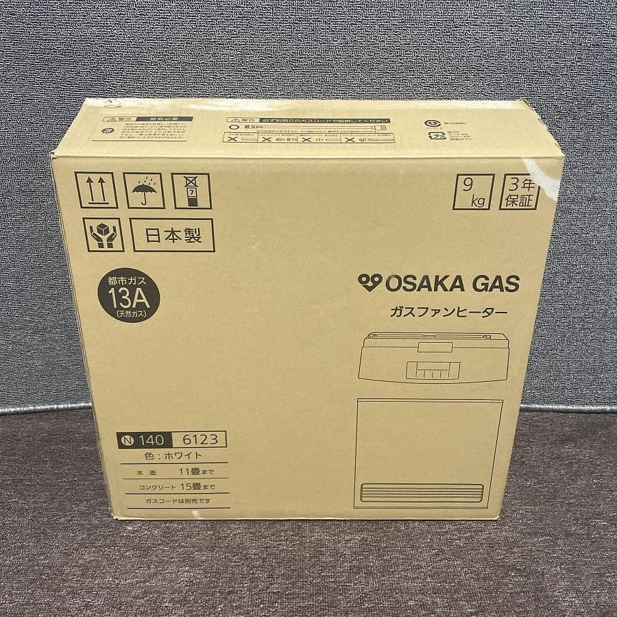 2022年製■大阪ガス ガスファンヒーター ～15畳 140-6123 暖房