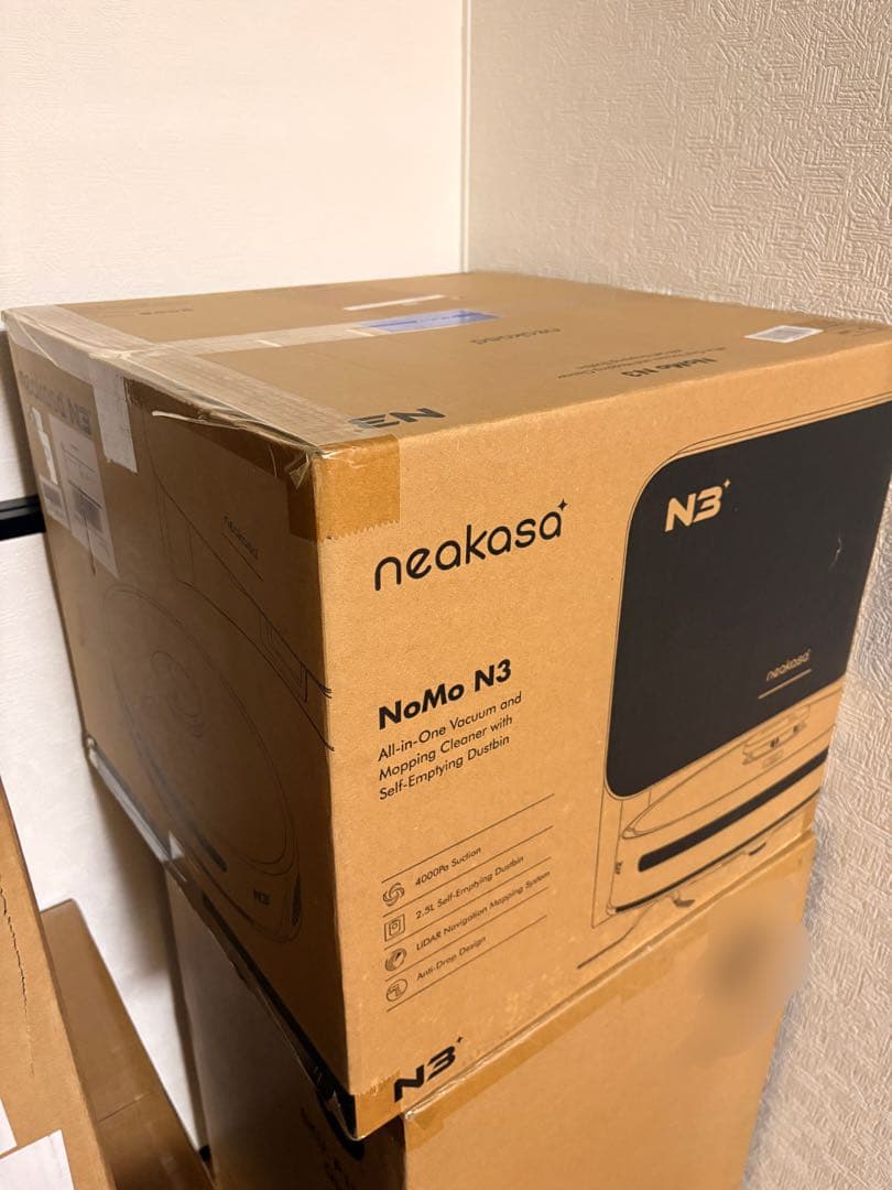 新品 Neakasa N3 ロボット掃除機 4000Pa 水拭き 自動ゴミ収集