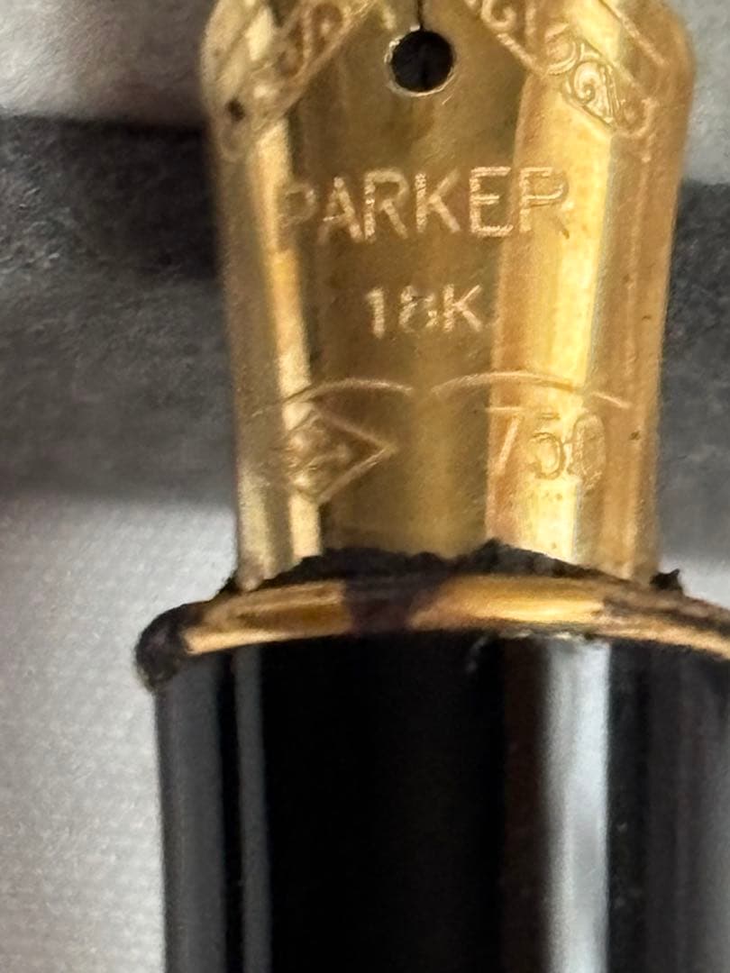 PARKER パーカーK18 750 Arrow Clip 万年筆 箱 栞入り