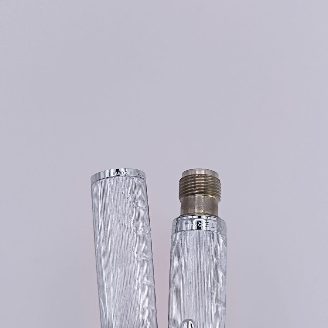 万年筆 WATERMAN C/F シルバーモアレ 18k ウォーターマン