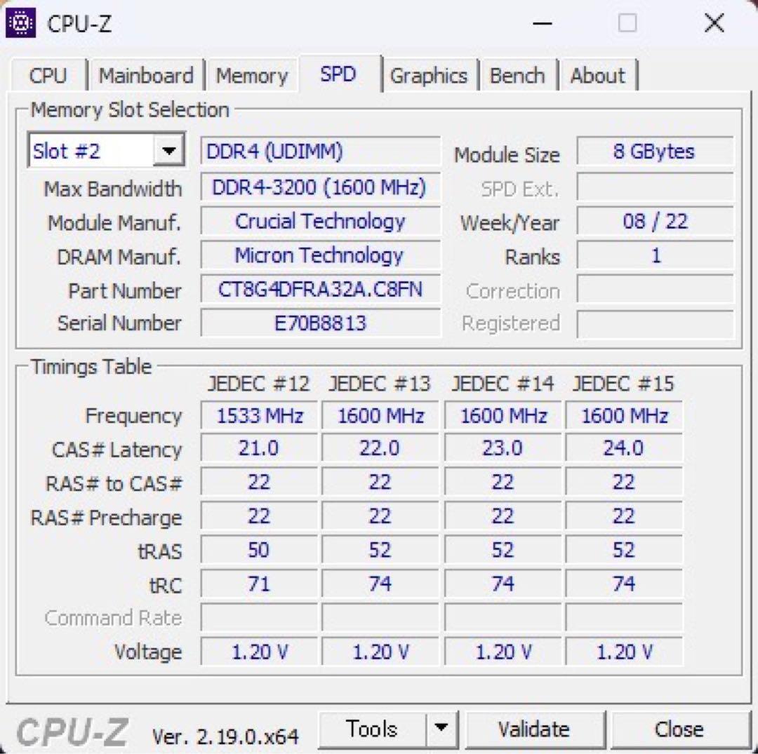 Crucial 16GB DDR4-2666 メモリ
