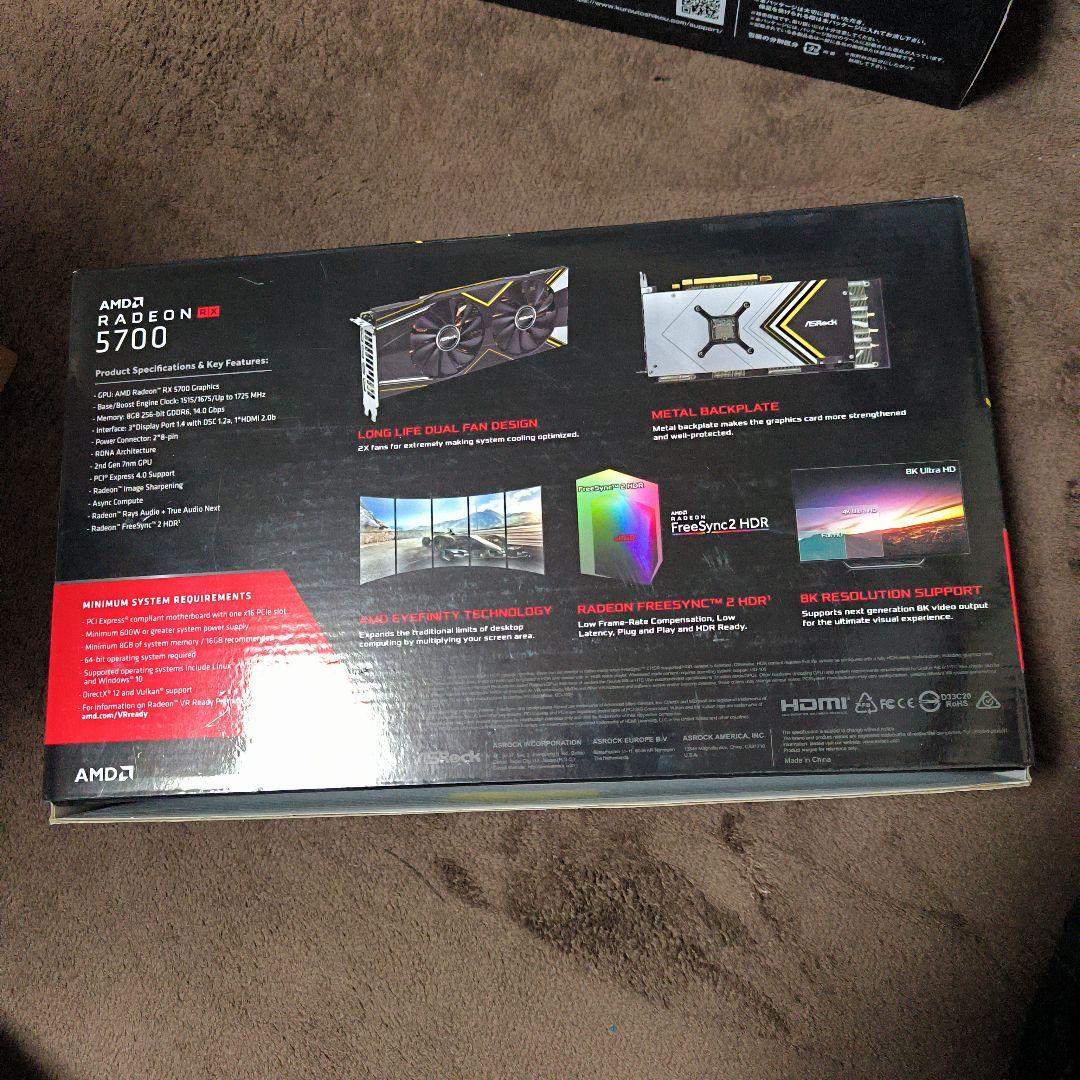 ASRock Radeon RX 5700 グラフィックスカード